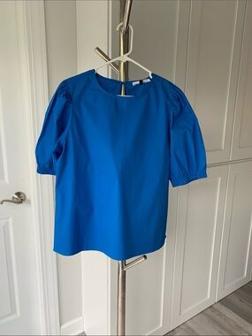 Women’s Puff Sleeve Blouse in Cobalt Blue
